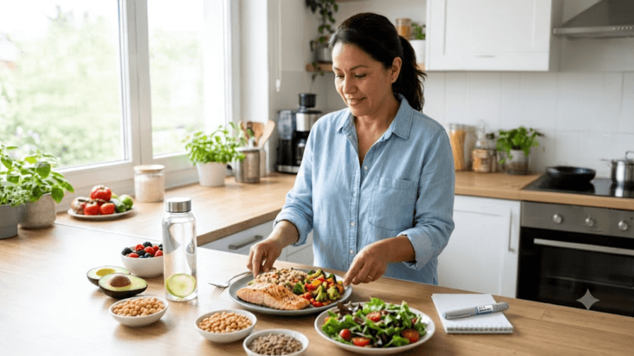mujer viendo que comer si esta llevando el tratamiento de glp1